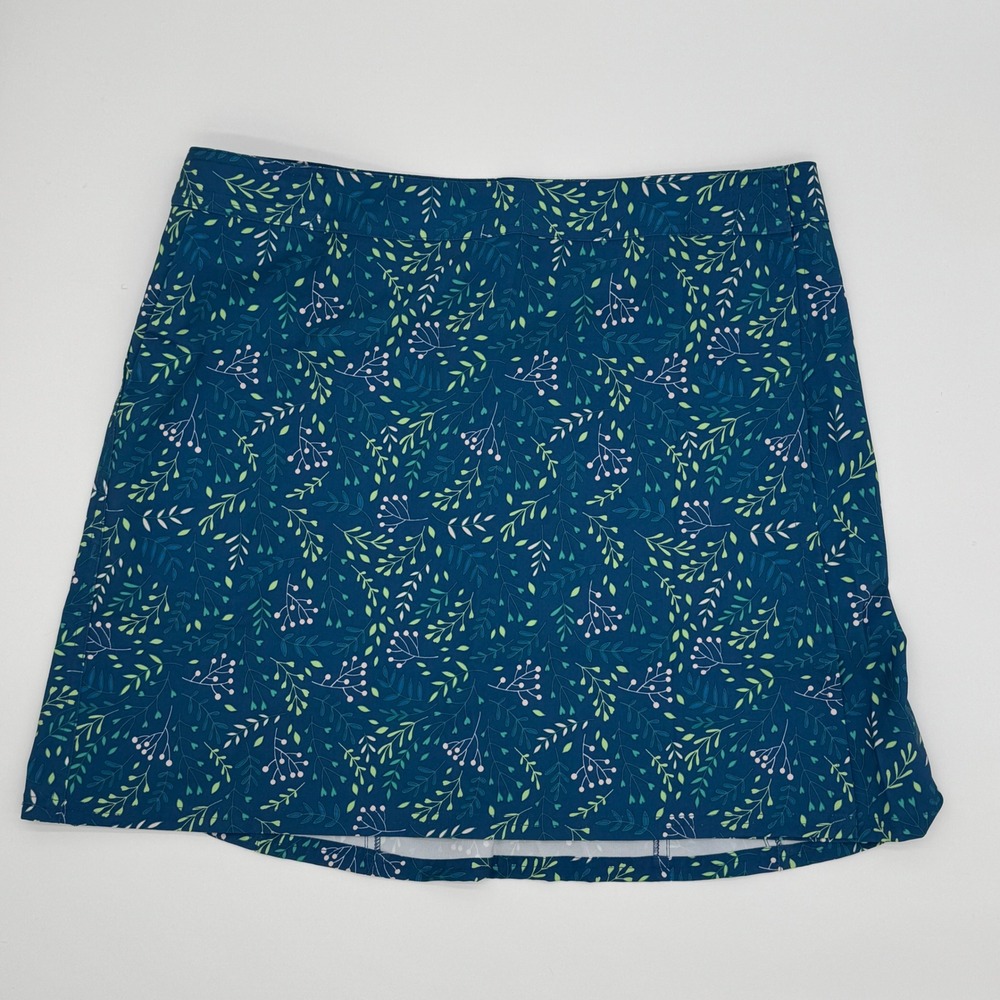 Ripskirt Women's X-Large Length 2‎ Teal Floral Print A-Line Athletic Wrap Skirt